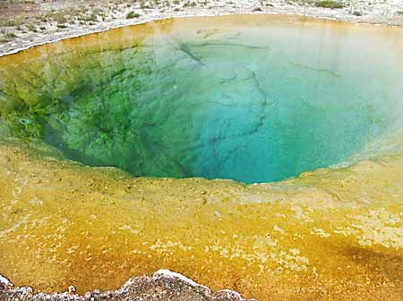Yellowstone, Morning Glory Pool, klik voor een groter plaatje