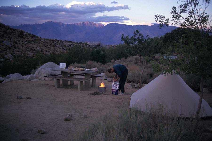 Camping bij mount Whitney